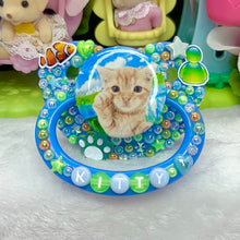Load image into Gallery viewer, Orange Kitty Frutiger Aero Adult Pacifier