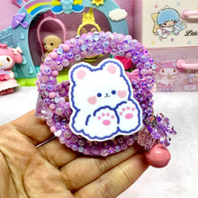 Load image into Gallery viewer, Baby Bear Encrusted Adult Pacifier with Handle Charm