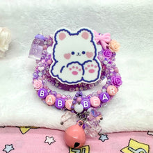 Load image into Gallery viewer, Baby Bear Encrusted Adult Pacifier with Handle Charm
