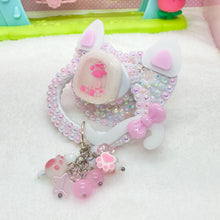 Load image into Gallery viewer, Pink Kitty Ears Adult Pacifier with Handle Charm