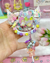 Load image into Gallery viewer, LTS Pastel Baby Decora Lace Shield Adult Pacifier with Handle Charm