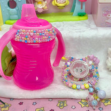 Load image into Gallery viewer, Pinkie Pie Encrusted Adult Pacifier and Sippy Cup SET!