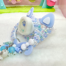 Load image into Gallery viewer, Blue Kitty Ears Adult Pacifier with Handle Charm