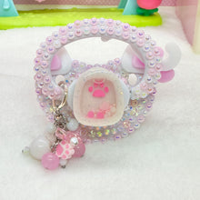 Load image into Gallery viewer, Pink Kitty Ears Adult Pacifier with Handle Charm