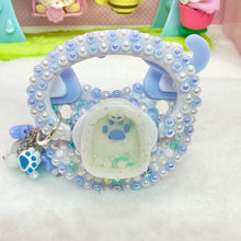 Load image into Gallery viewer, Blue Kitty Ears Adult Pacifier with Handle Charm