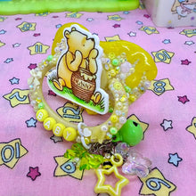 Load image into Gallery viewer, Yellow Gold Winnie The Pooh Decorated Adult Pacifier with Handle Charm
