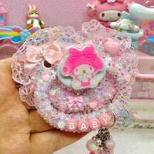Load image into Gallery viewer, Baby Melo Lace Fully Encrusted Adult Pacifier with Handle Charm
