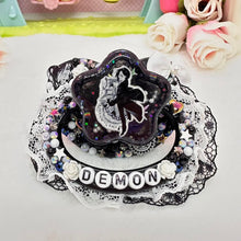 Load image into Gallery viewer, Black Butler Demon Shaker Center Lace Handle Adult Pacifier
