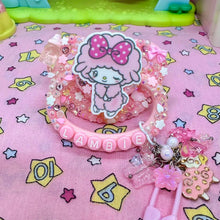 Load image into Gallery viewer, Pink Sakura Lamby Decorated Adult Pacifier with Handle Charm
