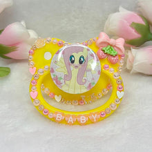 Load image into Gallery viewer, Fluttershy Baby Strawberry Simple Adult Pacifier
