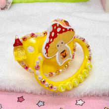 Load image into Gallery viewer, Little Spooky Pumpkin Mushroom Adult Pacifier

