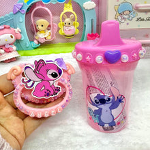 Load image into Gallery viewer, Angel Stitch Pink Adult Pacifier and Sippy Cup SET!
