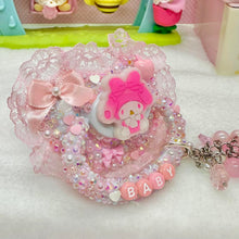 Load image into Gallery viewer, Baby Melo Lace Fully Encrusted Adult Pacifier with Handle Charm
