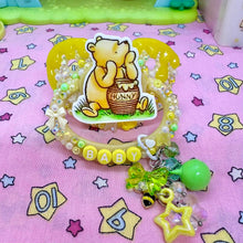 Load image into Gallery viewer, Yellow Gold Winnie The Pooh Decorated Adult Pacifier with Handle Charm
