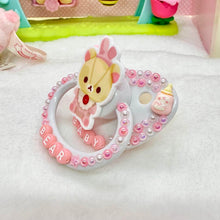 Load image into Gallery viewer, adult deco pacifier paci shop custom decorated binky for age regression store agere ddlg dd lg daddy dom little girl abdl baby diaper lover kawaii littlespace little space rhinestone deluxe kawaii pink bear rilakkuma baby bunny bottle
