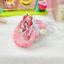 Load image into Gallery viewer, adult deco pacifier paci shop custom decorated binky for age regression store agere ddlg dd lg daddy dom little girl abdl baby diaper lover kawaii littlespace little space rhinestone deluxe kawaii miku hatsune little kawaii anime girl cherry pastel
