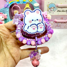 Load image into Gallery viewer, Baby Bear Encrusted Adult Pacifier with Handle Charm
