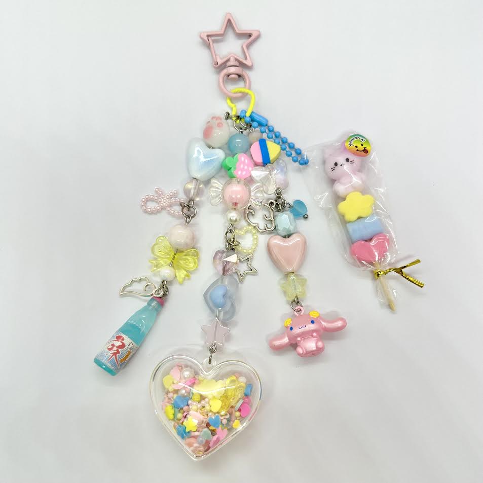Pastel Marshmallow Stick Animals Trinket Gashapon Keychain