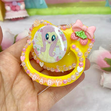 Load image into Gallery viewer, Fluttershy Baby Strawberry Simple Adult Pacifier
