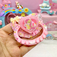 Load image into Gallery viewer, REMAKE Shy Baby Fluttershy Heart Shaker Adult Pacifier
