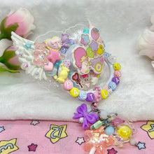 Load image into Gallery viewer, LTS Pastel Baby Decora Lace Shield Adult Pacifier with Handle Charm

