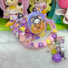 Load image into Gallery viewer, Spooky Pumpkin Candy Kitty Adult Pacifier with Handle Charm
