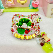 Load image into Gallery viewer, Lil Bug Hungry Caterpillar Fully Encrusted Adult Pacifier with Handle Charm
