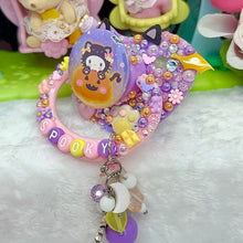Load image into Gallery viewer, Spooky Pumpkin Candy Kitty Adult Pacifier with Handle Charm
