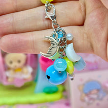 Load image into Gallery viewer, Yellow Blue Star Resin Rattle Shaker Wand with Removable Charm
