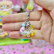 Load image into Gallery viewer, Pink Yellow Heart Resin Rattle Shaker Wand with Removable Charm
