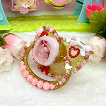 Load image into Gallery viewer, Kitten Paw Valentine's Shaker Center Adult Pacifier
