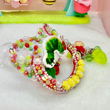 Load image into Gallery viewer, Lil Bug Hungry Caterpillar Fully Encrusted Adult Pacifier with Handle Charm
