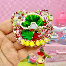 Load image into Gallery viewer, Lil Bug Hungry Caterpillar Fully Encrusted Adult Pacifier with Handle Charm
