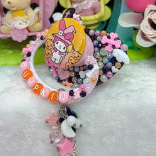 Load image into Gallery viewer, Pumpkin Bunny Spooky Adult Pacifier with Handle Charm
