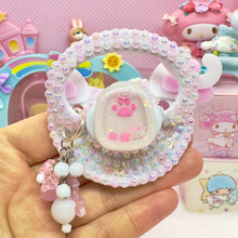 Load image into Gallery viewer, Pink Kitty Ears Adult Pacifier with Handle Charm
