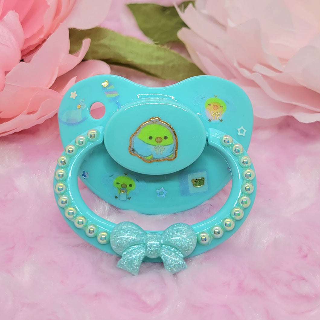 Blue Kiroitorri Baby Rilakkuma Sticker Pacifier