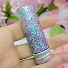 Load image into Gallery viewer, Holographic Pigment Glitter Glass Sensory Jar
