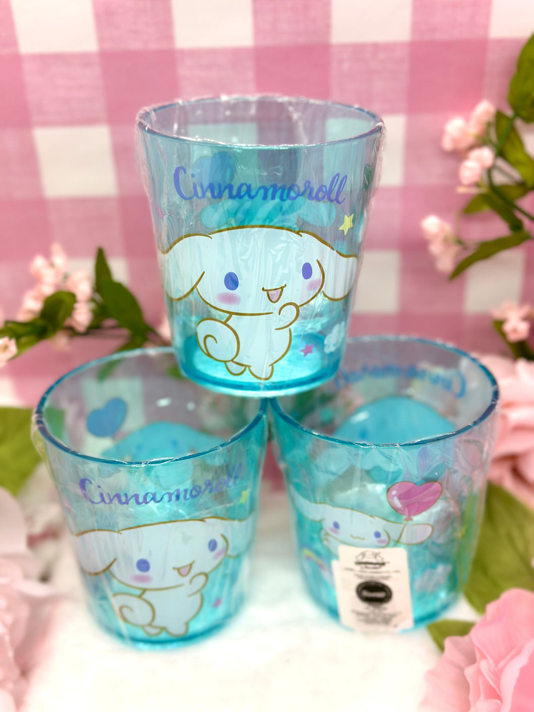 Blue Cinnamoroll Clear Hard Plastic Cup